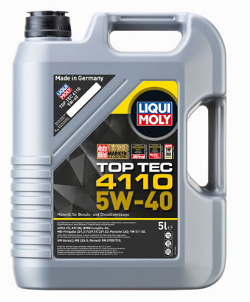LIQUI MOLY 5W40 Motor Yağı TOP TEC 4110 Tam Sentetik 5 Litre (21479)